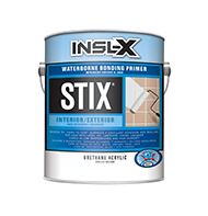 TSIGONIA PAINT SALES OF JERSEY CITY Stix Waterborne Bonding Primer is a premium-quality, acrylic-urethane primer-sealer with unparalleled adhesion to the most challenging surfaces, including glossy tile, PVC, vinyl, plastic, glass, glazed block, glossy paint, pre-coated siding, fiberglass, and galvanized metals.

Bonds to "hard-to-coat" surfaces
Cures in temperatures as low as 35° F (1.57° C)
Creates an extremely hard film
Excellent enamel holdout
Can be top coated with almost any productboom